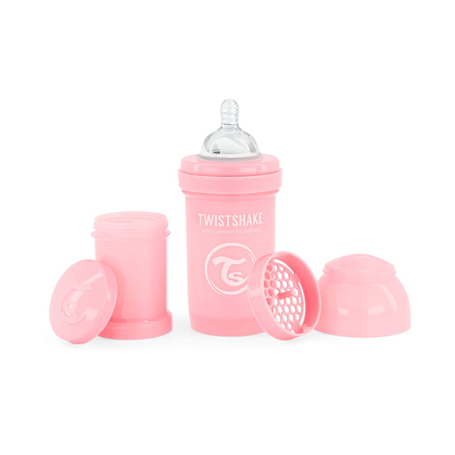 Twistshake Butelka Antykolkowa 180ml Pastel Pink