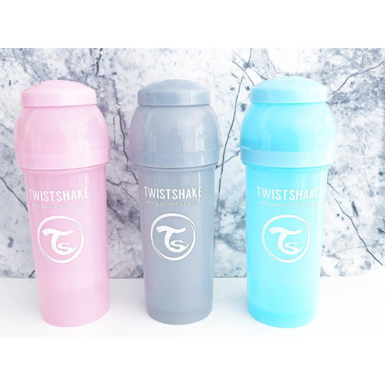 Twistshake Butelka Antykolkowa 180ml Pastel Grey