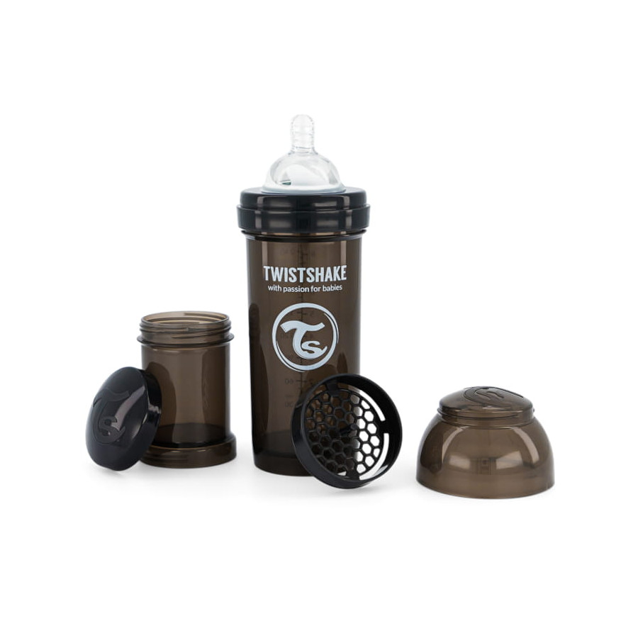 Twistshake Butelka Antykolkowa 260ml Black