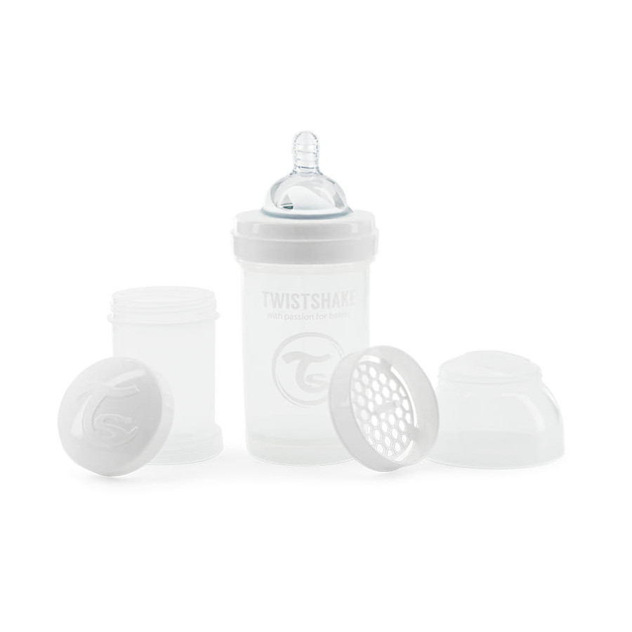 Twistshake Butelka Antykolkowa 180ml White