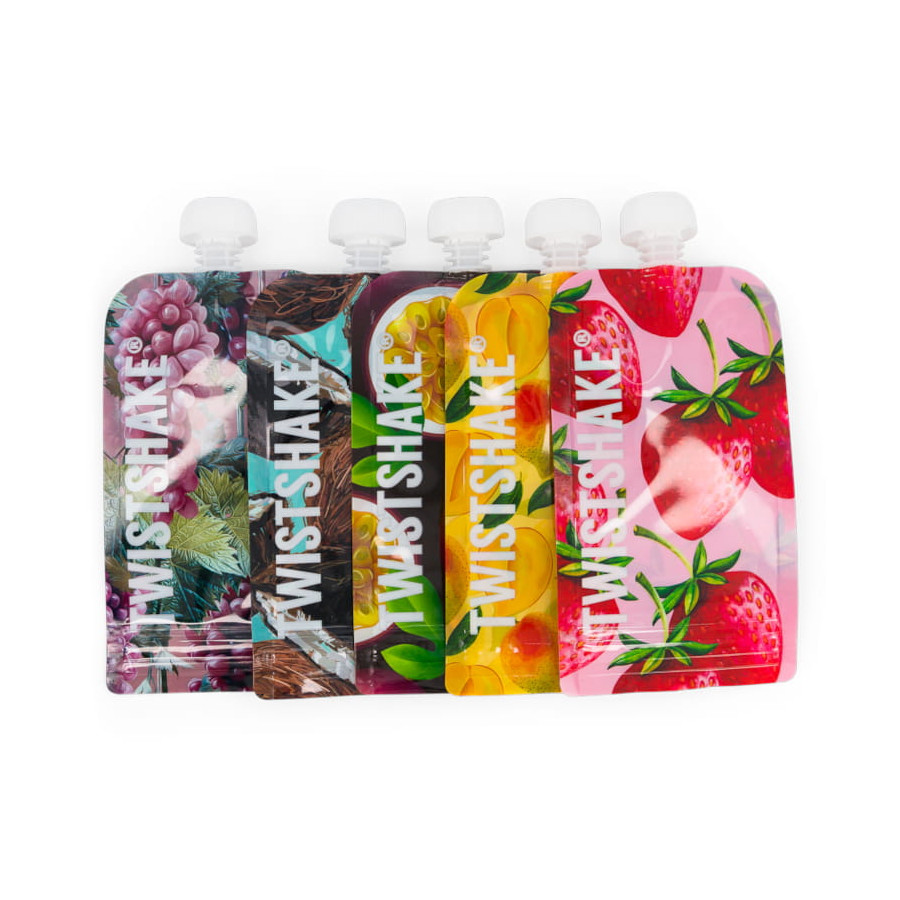 Twistshake Saszetki na jedzenie wielorazowe 220ml 5 sztuk