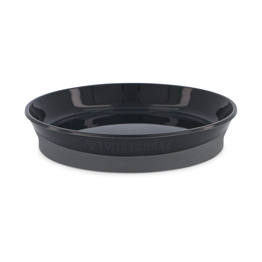 Twistshake Talerz z pokrywką Pastel Black