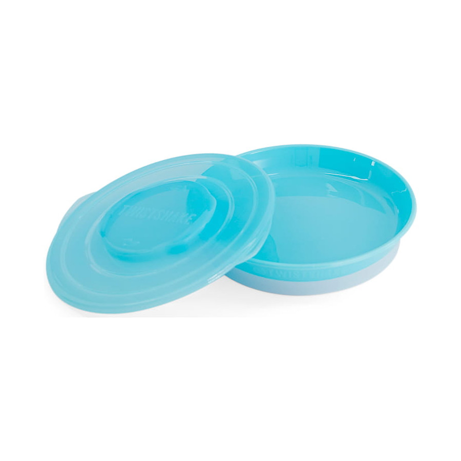 Twistshake Talerz z pokrywką Pastel Blue