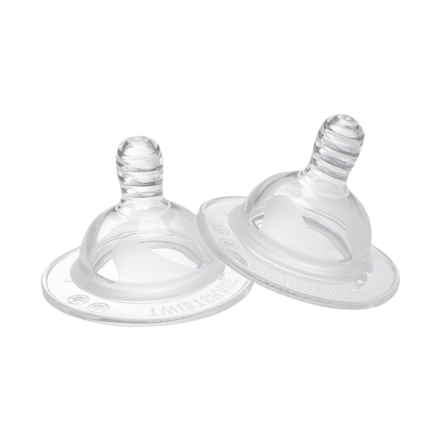 Twistshake Smoczek do butelki antykolkowy 0m+ S wolny 2 sztuki