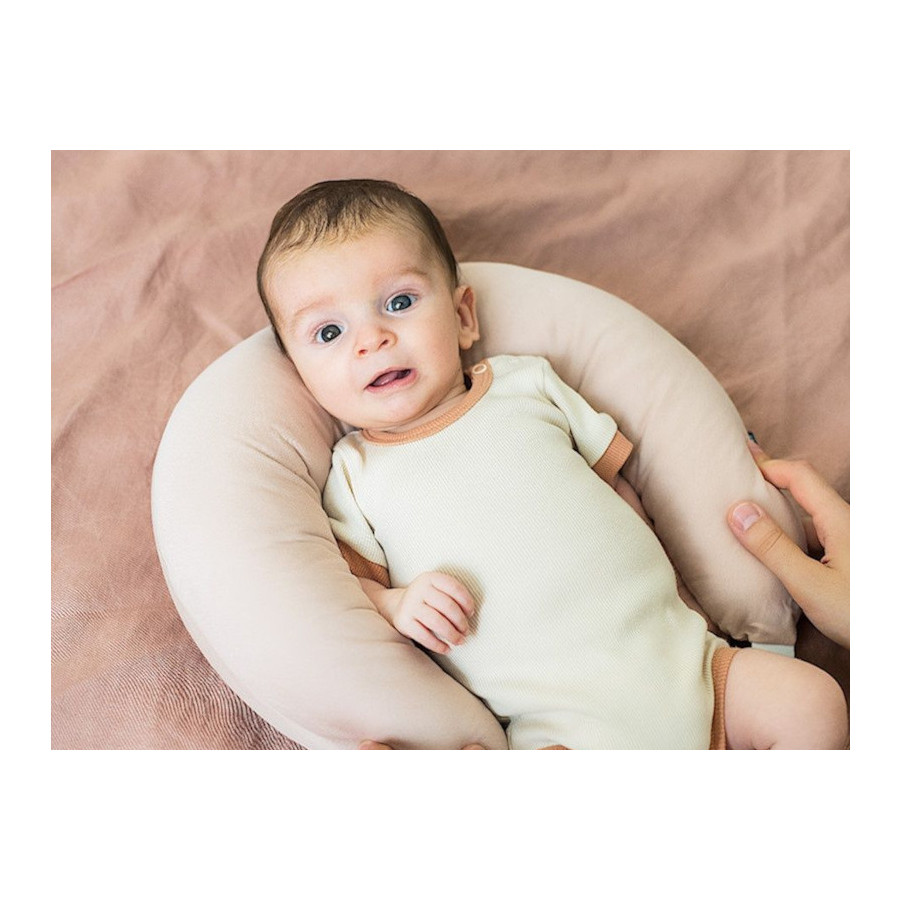 Poofi Poduszka stabilizująca bawełniana wałek Piwonia