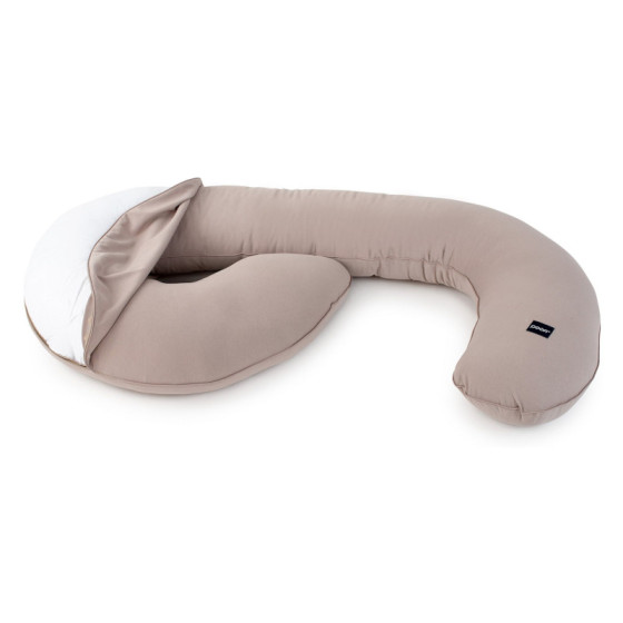 Poofi Poduszka ciążowa do spania bawełniana Organic Light Grey