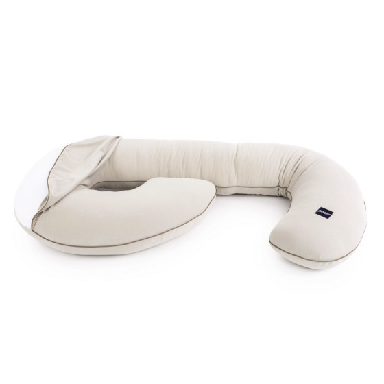 Poofi Poduszka ciążowa do spania bawełniana Organic Light Grey