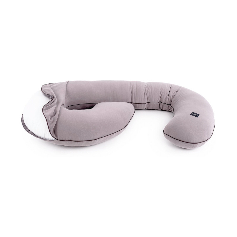 Poofi Poduszka ciążowa do spania bawełniana Organic Light Grey