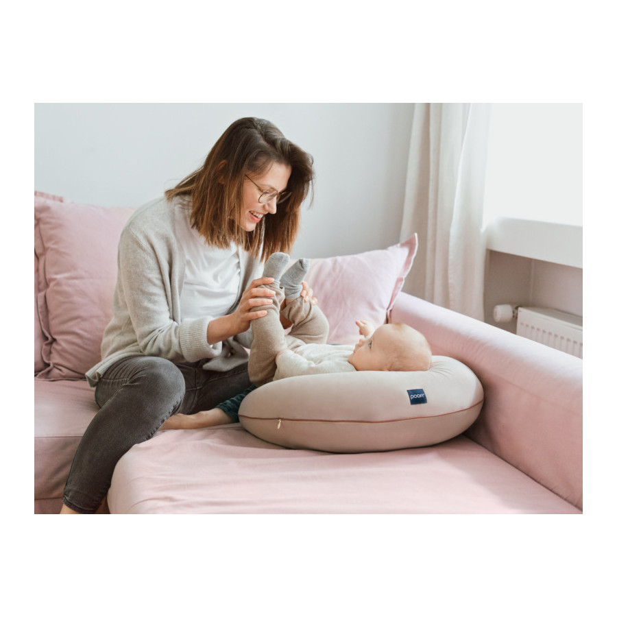 Poofi Pokrowiec na Poduszka do karmienia bawełniany Piwonia