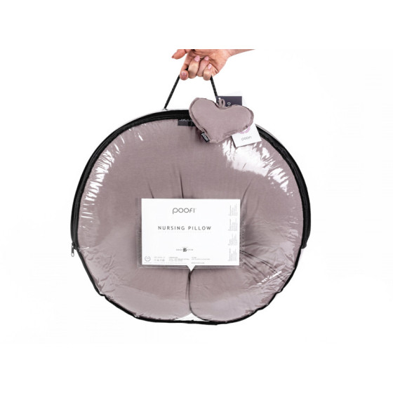 Poofi Poduszka do karmienia bawełniana Organic Bordowy