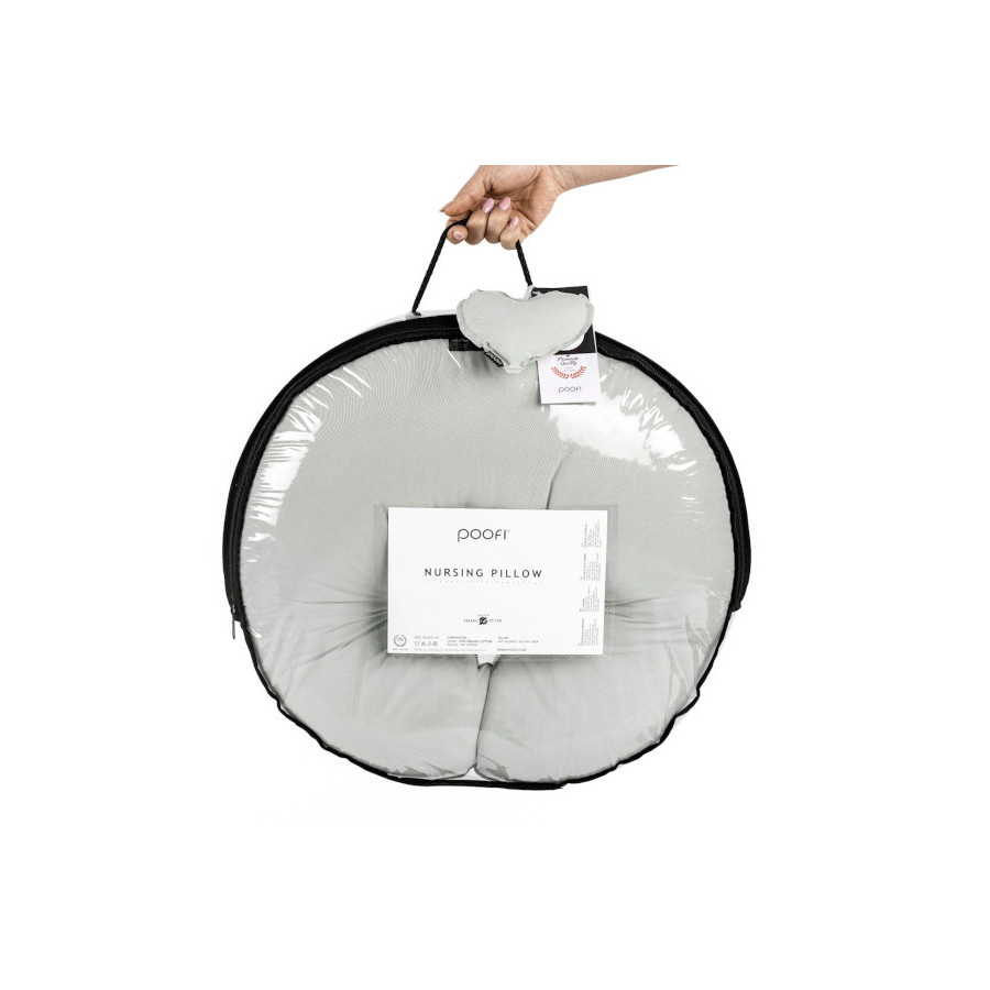 Poofi Poduszka do karmienia bawełniana Organic Bordowy