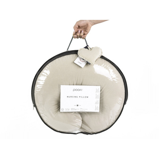 Poofi Poduszka do karmienia bawełniana Organic Bordowy