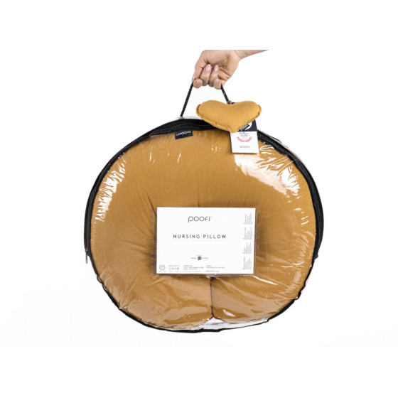 Poofi Poduszka do karmienia bawełniana Organic Bordowy