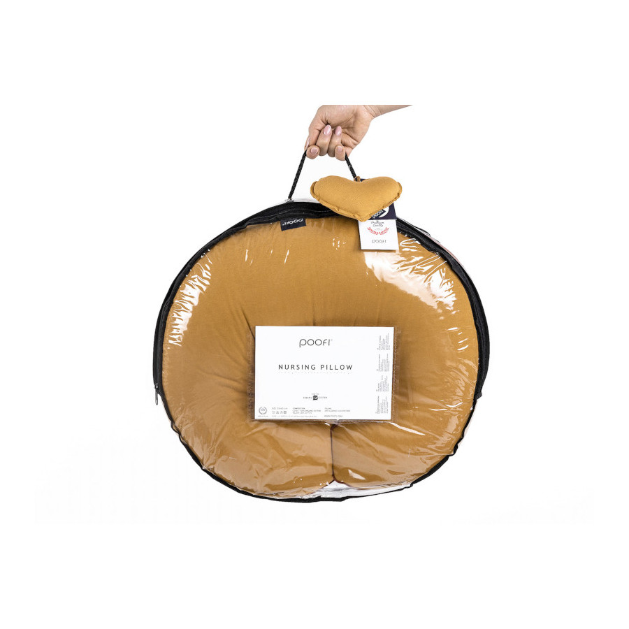 Poofi Poduszka do karmienia bawełniana Organic Bordowy