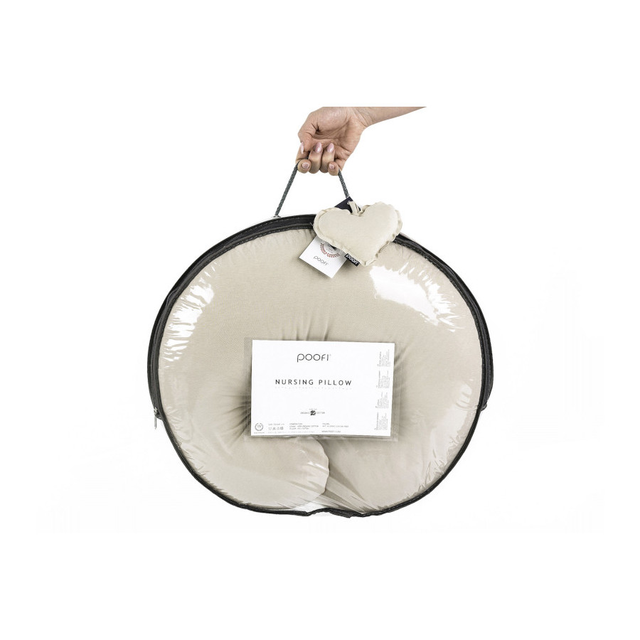 Poofi Poduszka do karmienia bawełniana Organic Nugat
