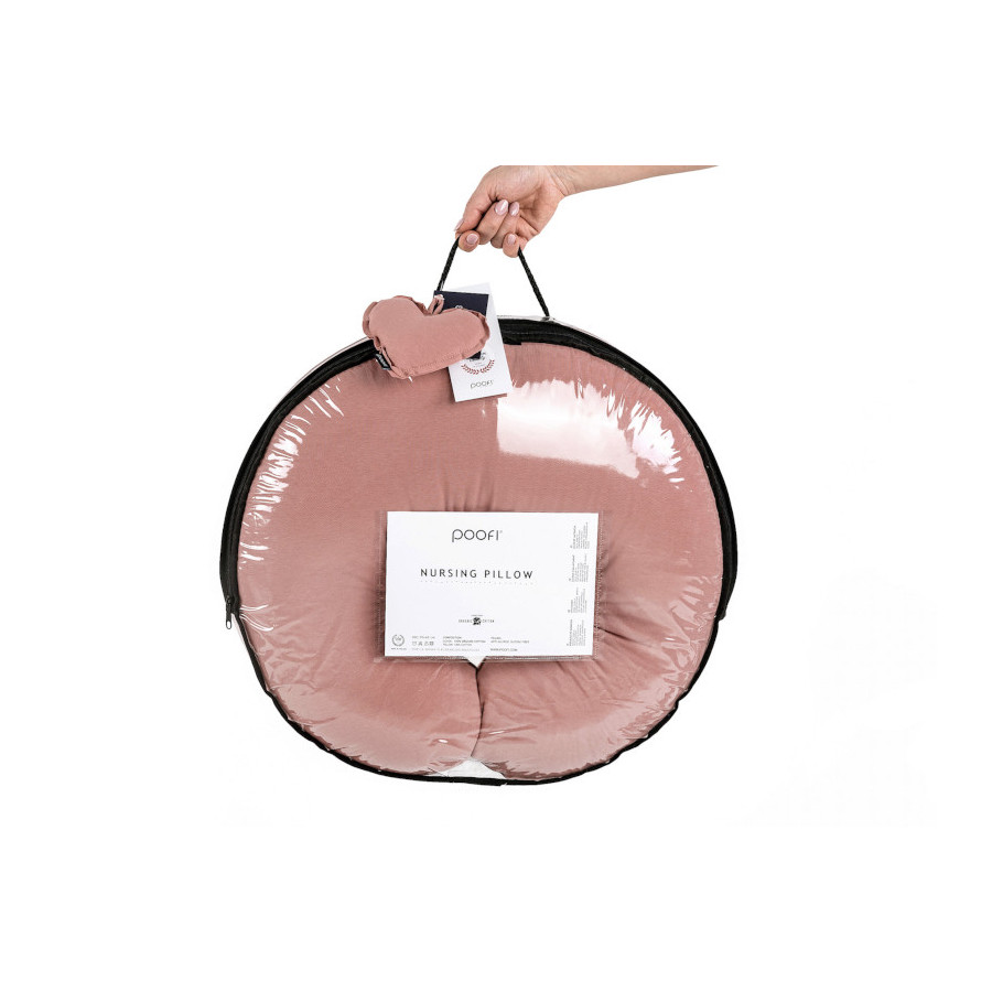 Poofi Poduszka do karmienia bawełniana Organic Piwonia