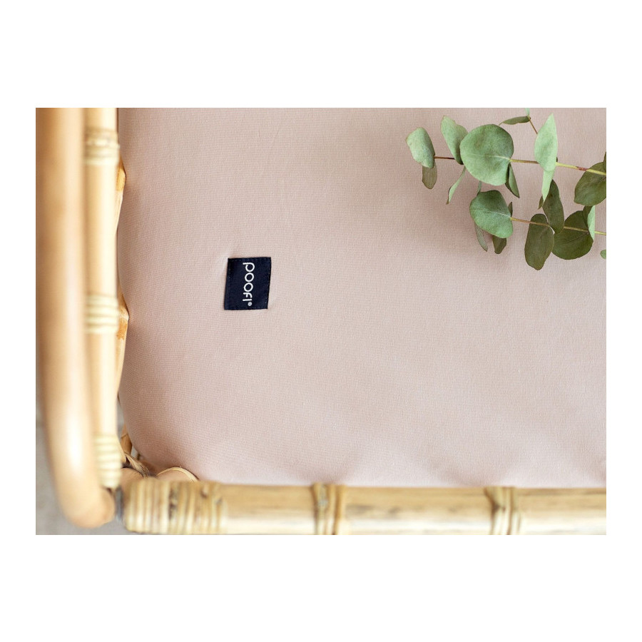 Poofi Prześcieradło Bawełniane Organiczne materac 70x140cm Nugat