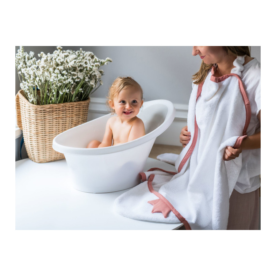 Poofi Ręcznik kąpielowy okrycie frotte bawełna 130x70cm Piwonia