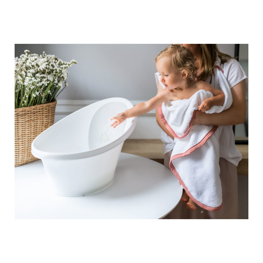 Poofi Ręcznik kąpielowy okrycie frotte bawełna 130x70cm Piwonia