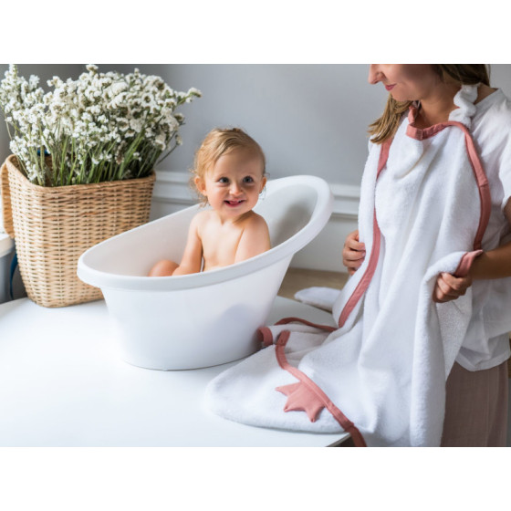 Poofi Ręcznik kąpielowy okrycie frotte bawełna 130x70cm Fiołek