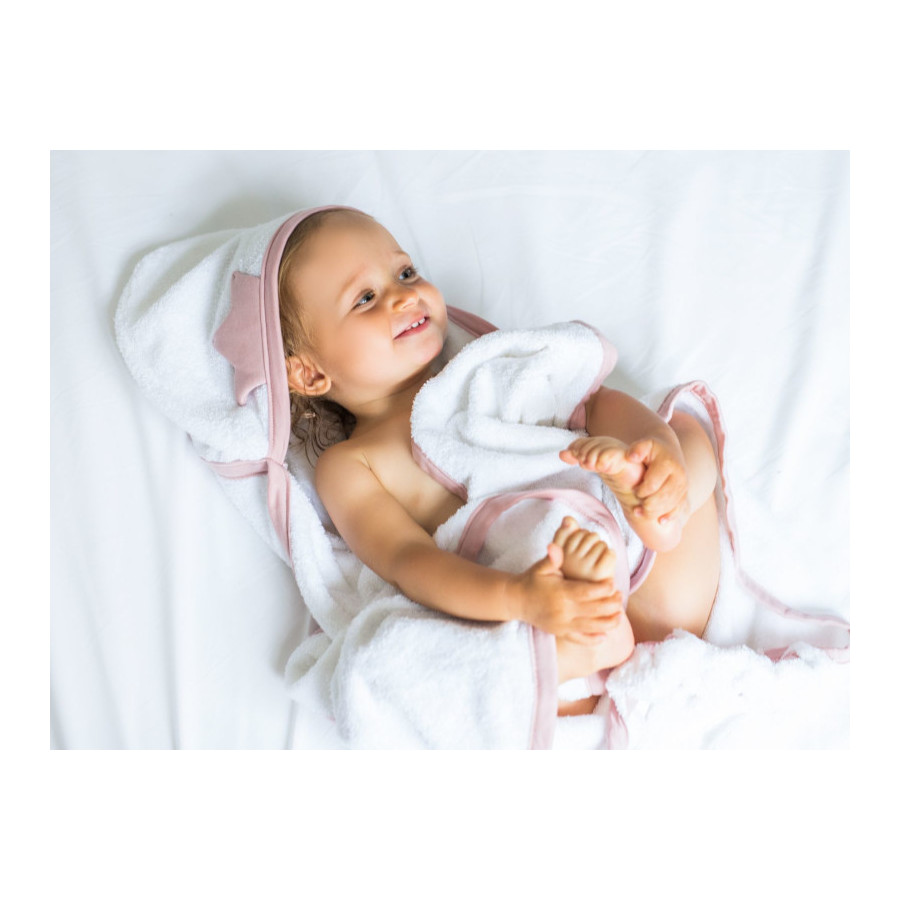 Poofi Ręcznik kąpielowy okrycie frotte bawełna 130x70cm Fiołek