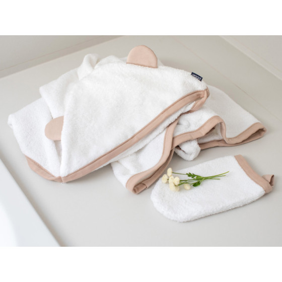 Poofi Myjka kąpielowa bawełniana frotte Herbaciana Róża