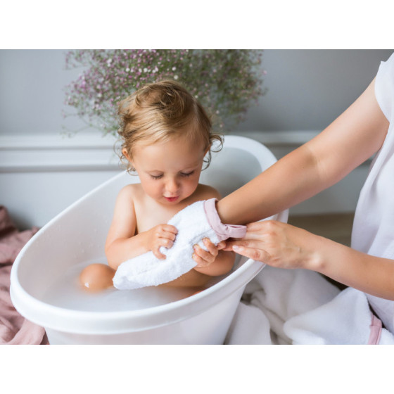 Poofi Myjka kąpielowa bawełniana frotte Nugat