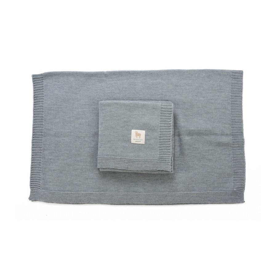 Poofi Kocyk wełniany Merino z wełny merynosa 80x100cm