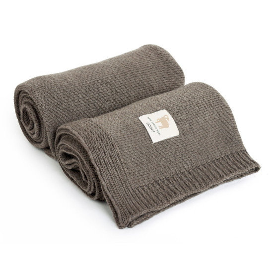 Poofi Kocyk wełniany Merino z wełny merynosa 80x100cm