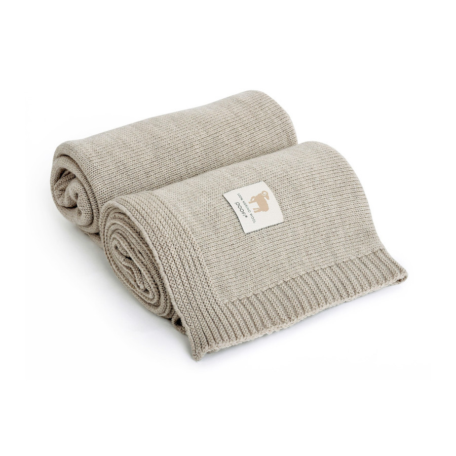 Poofi Kocyk wełniany Merino z wełny merynosa 80x100cm