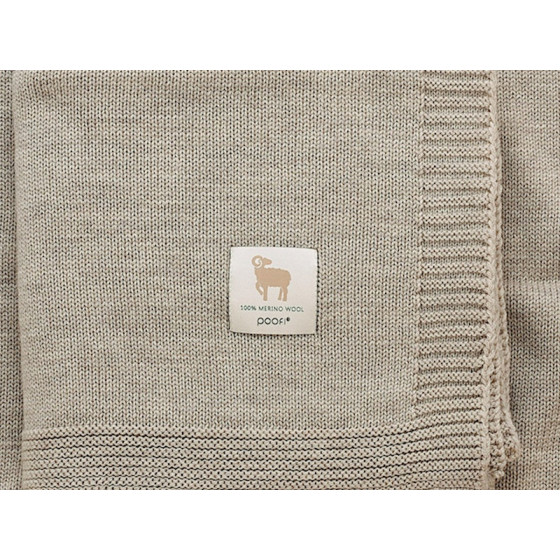 Poofi Kocyk wełniany Merino z wełny merynosa 80x100cm