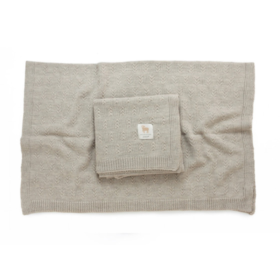 Poofi Kocyk wełniany Merino z wełny merynosa 80x100cm