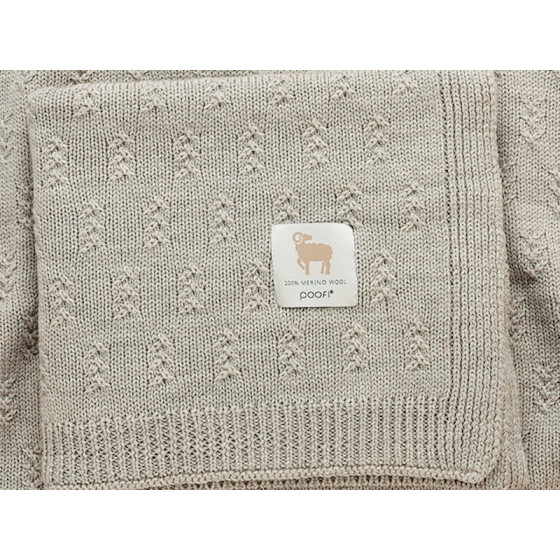 Poofi Kocyk wełniany Merino z wełny merynosa 80x100cm