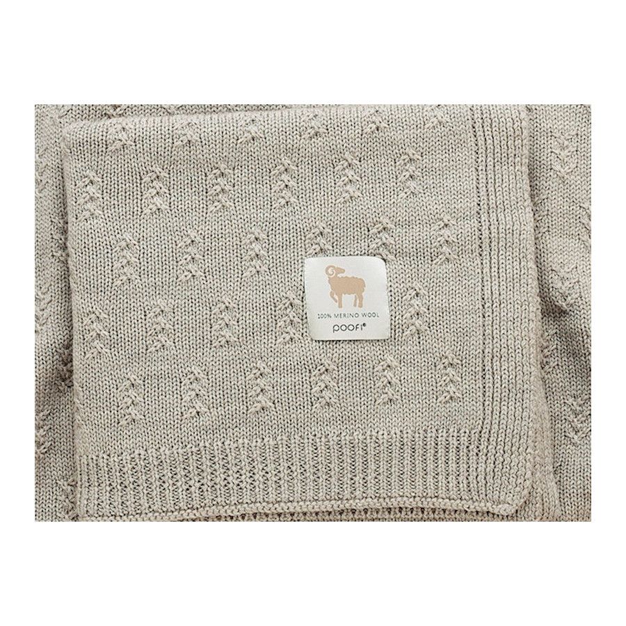 Poofi Kocyk wełniany Merino z wełny merynosa 80x100cm