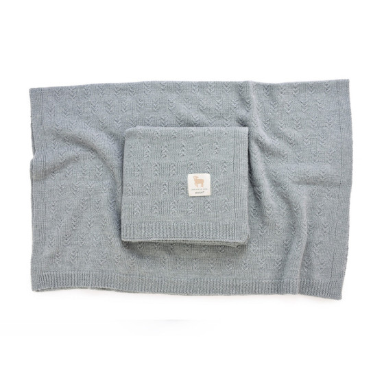 Poofi Kocyk wełniany Merino z wełny merynosa 80x100cm