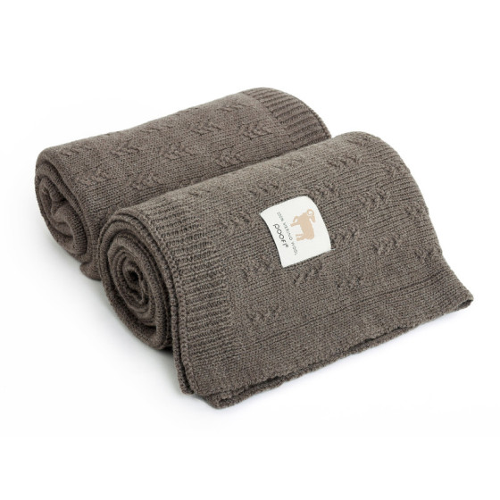 Poofi Kocyk wełniany Merino z wełny merynosa 80x100cm