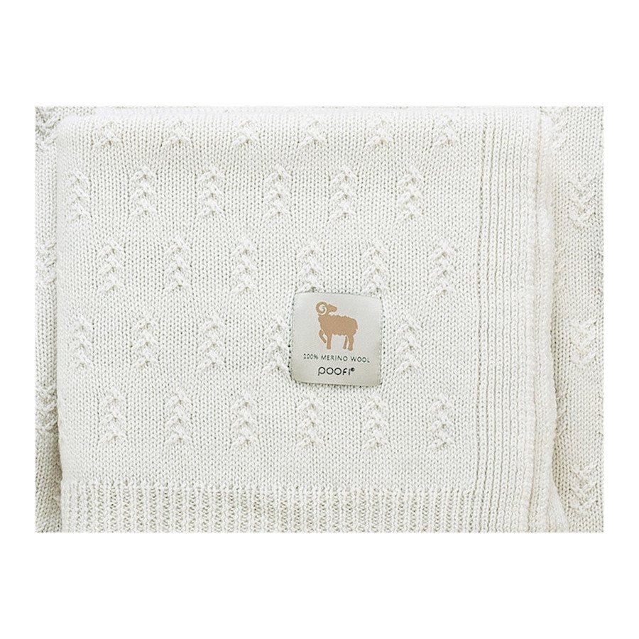 Poofi Kocyk wełniany Merino z wełny merynosa 80x100cm