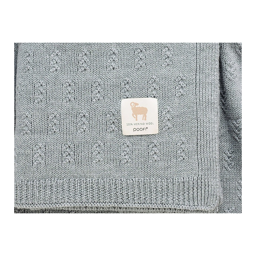 Poofi Kocyk wełniany Merino z wełny merynosa 80x100cm