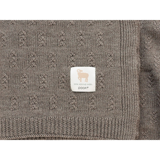 Poofi Kocyk wełniany Merino z wełny merynosa 80x100cm