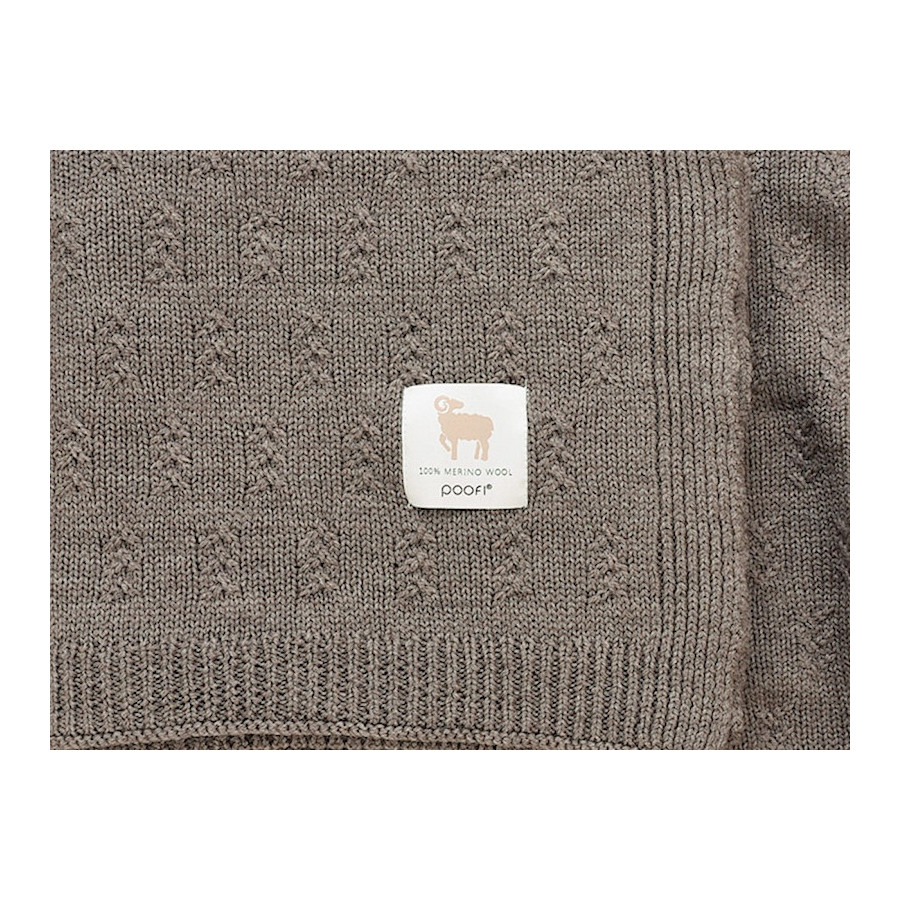 Poofi Kocyk wełniany Merino z wełny merynosa 80x100cm