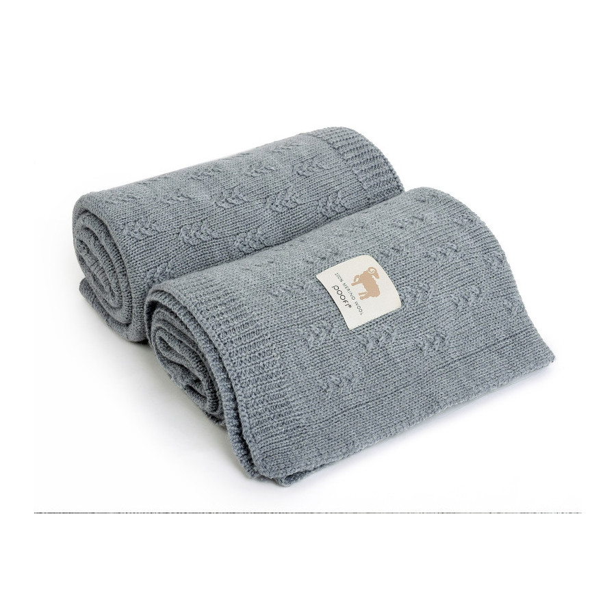 Poofi Kocyk wełniany Merino z wełny merynosa 80x100cm