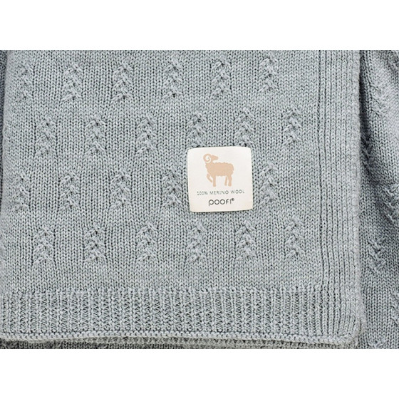 Poofi Kocyk wełniany Merino z wełny merynosa 80x100cm