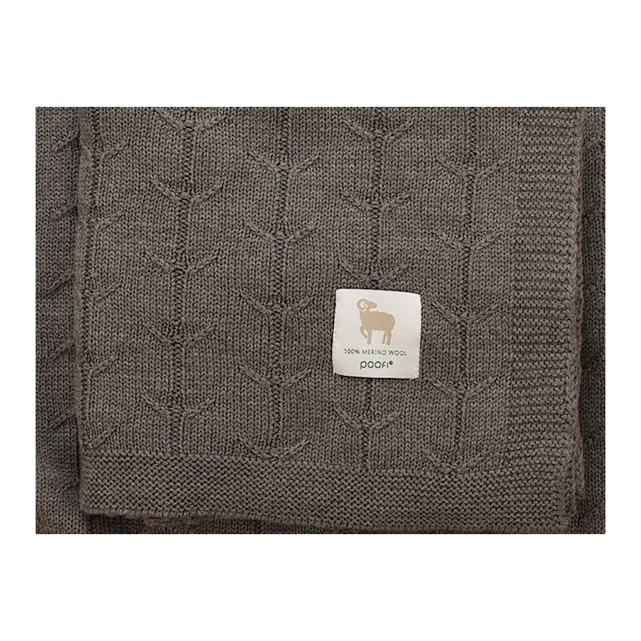 Poofi Kocyk wełniany Merino z wełny merynosa 80x100cm