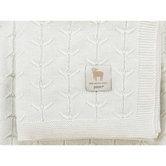 Poofi Kocyk wełniany Merino z wełny merynosa 80x100cm