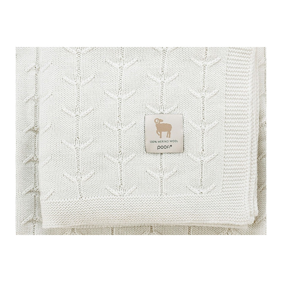 Poofi Kocyk wełniany Merino z wełny merynosa 80x100cm
