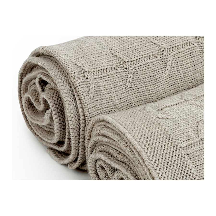 Poofi Kocyk wełniany Merino z wełny merynosa 80x100cm