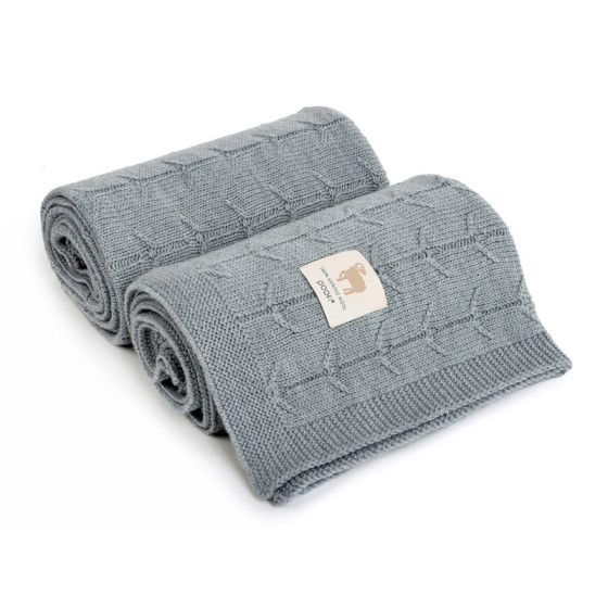 Poofi Kocyk wełniany Merino z wełny merynosa 80x100cm