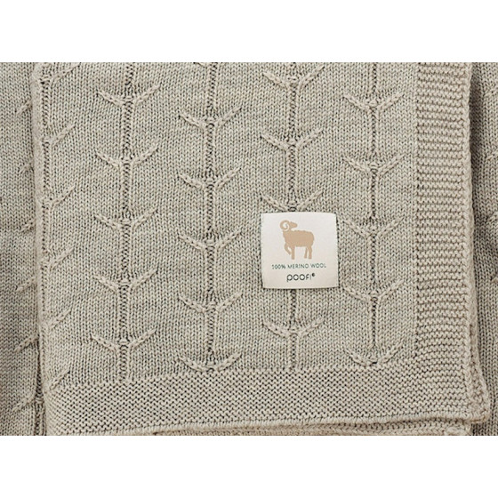 Poofi Kocyk wełniany Merino z wełny merynosa 80x100cm