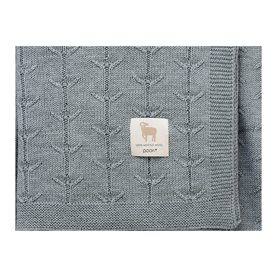 Poofi Kocyk wełniany Merino z wełny merynosa 80x100cm