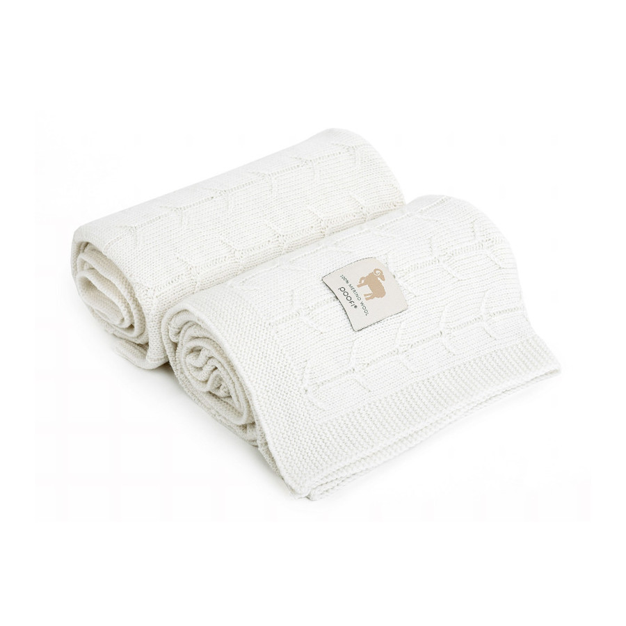 Poofi Kocyk wełniany Merino z wełny merynosa 80x100cm